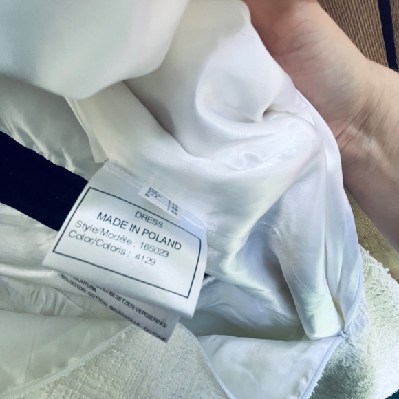 Weill Paris White/Black Career Dress Women's With Bow Ties Size 12 - Picture 16 of 16